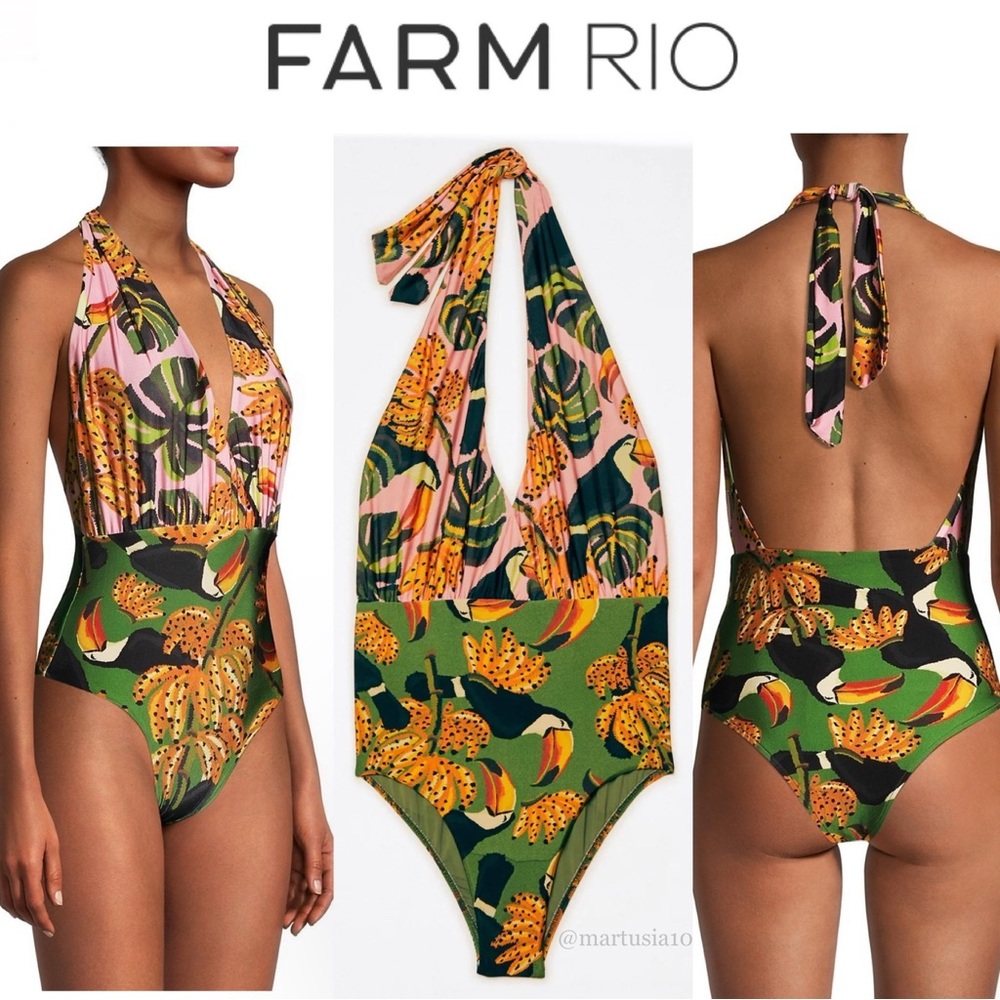 Farm Rio Toucananas One Piece sz L 175$
